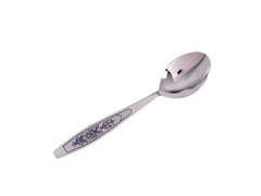 Серебряная чайная ложка с цветочным орнаментом на ручке «Астра»